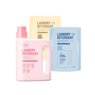 【LAVONS】除菌去漬洗衣精1正2補-蔚藍海岸/法式馬卡龍/氣泡香檳/無香(1800ml+1500mlx2)