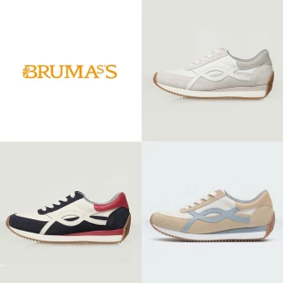 韓國製BRUMASS牛皮撞色精品運動鞋