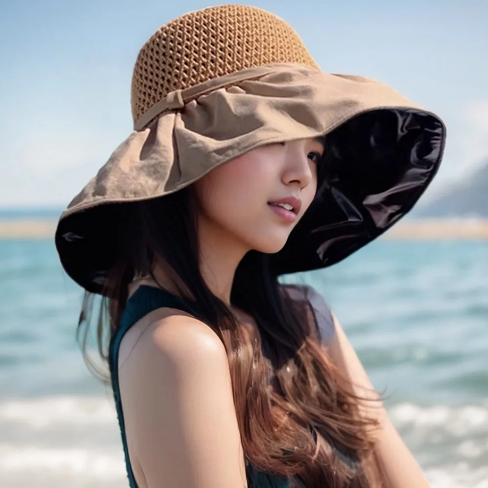 【LEEHER】多功能防曬帽/漁夫帽/防曬帽/仕女帽/遮陽帽/彎簷帽/折疊防曬帽/防紫外線/帽子/圓頂帽