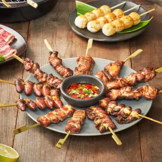 【大成】台灣鴨肉串24串︱3包（270g/包）︱大成食品(櫻桃鴨 燒烤 烤串 串燒 露營)