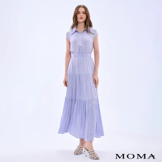 【MOMA】丁香柔紫花園緞面蛋糕裙洋裝(淺紫色)