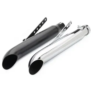 【Supamoto】復古排氣管—側排EX64(檔車/通用/改裝/復古/尾段/尾管/底排/消光黑/電鍍)