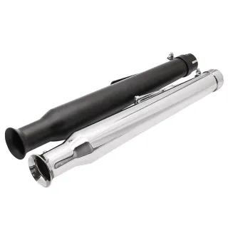 【Supamoto】復古排氣管—喇叭EX65(檔車/通用/改裝/復古/尾段/尾管/日式/蓮藕/縮口/消光黑/電鍍)