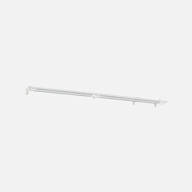 【特力屋】雙軌型手拉式伸縮窗簾軌道 1.66m-3.1m