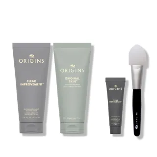 【ORIGINS 品木宣言】零黑粉拋光面膜(粉美肌面膜75ml+0黑粉面膜75ml)