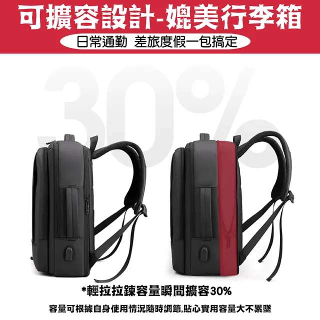【NOOYA 野谷】雙11 城市輕旅 擴充型電腦包(筆電背包 電腦背包 背包 筆電包 電腦包 後背包 大容