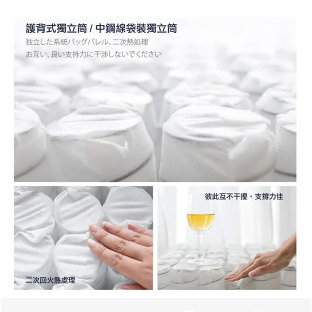 【藤原傢俬】飯店專用款日式獨立筒床墊(3.5尺單人加大)