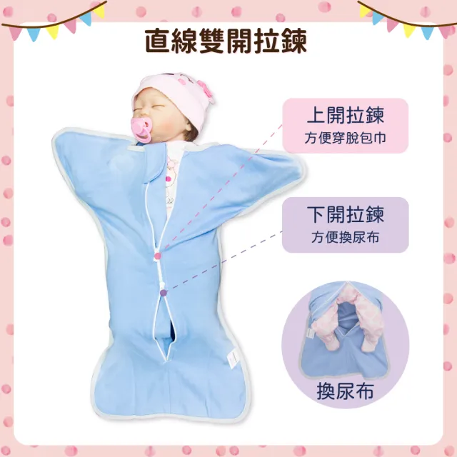 【OhBabyLying】春秋薄款蝶形包巾(兩件組)