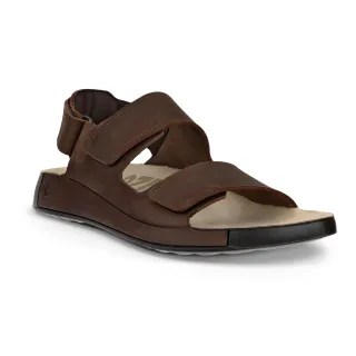 【ecco】ECCO COZMO M 科摩可調式休閒皮革涼鞋 男鞋(陶土色 50094402667)