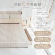 【藤原傢俬】白梧桐雙USB貓抓皮收納空間床組-單抽5尺雙人(雙USB貓抓床頭+收納空間床底+單抽屜)