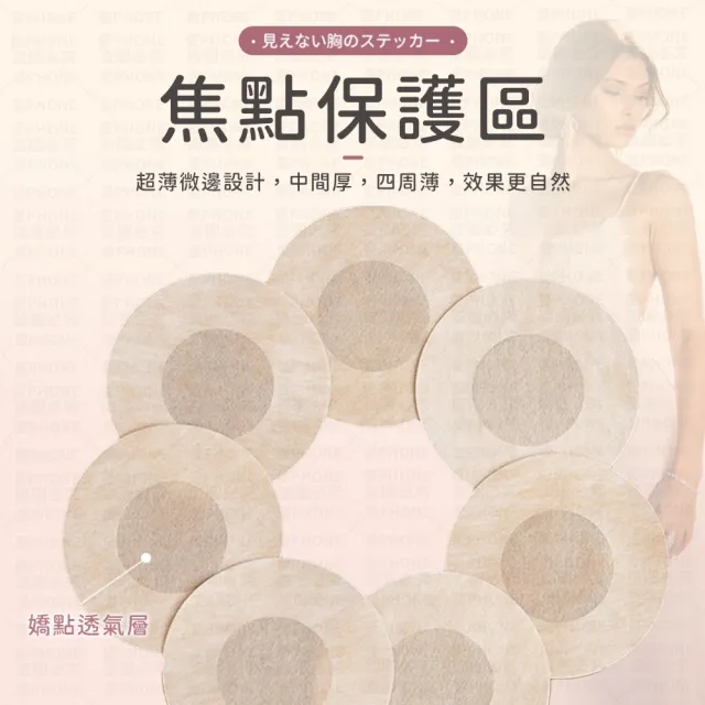 【愛Phone】防走光隱形胸貼『10入』(隱形胸貼/胸貼/一次性胸貼/防走光胸貼/乳暈貼/防露點/防走光胸貼)