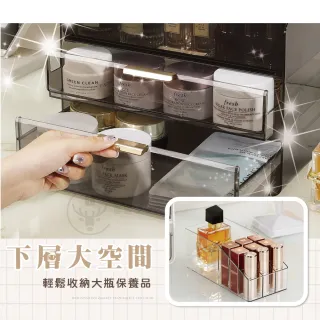 【Clook 鹿客家居】典雅收納盒-防塵化妝品抽屜收納組(口紅架 化妝品 多功能收納盒 化妝收納  刷具收納)