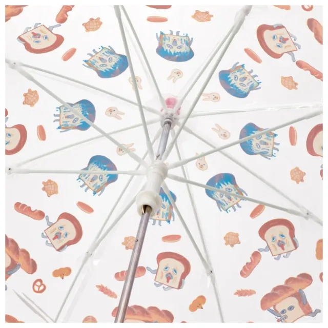 【Skater】麵包小偷 兒童透明雨傘 3.5-5歲 40CM(平行輸入)