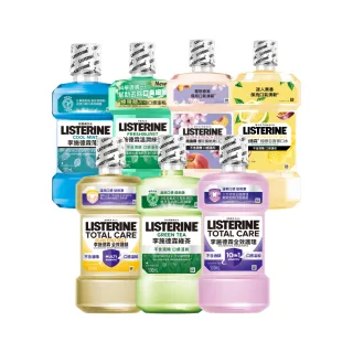 【Listerine 李施德霖】集點加購★漱口水500ml(全效/護齦/綠茶/薄荷/溫潤綠薄荷/櫻花蜜桃/柚戀百香)