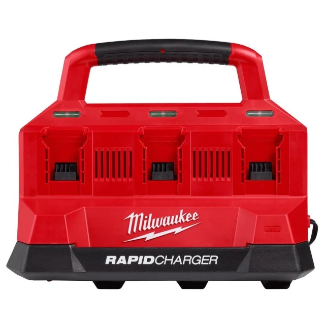 【Milwaukee 美沃奇】18V鋰電配套6口快速充電器(M18PC6)