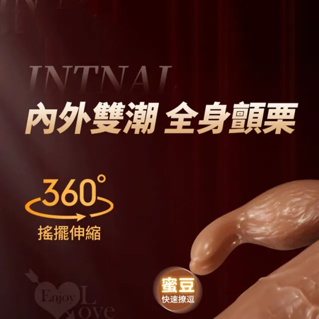 【LILO】金剛兔 360°搖擺伸縮棒逼真肉感吸盤老二棒(仿真按摩棒 電動 女性 情趣用品 成人玩具)