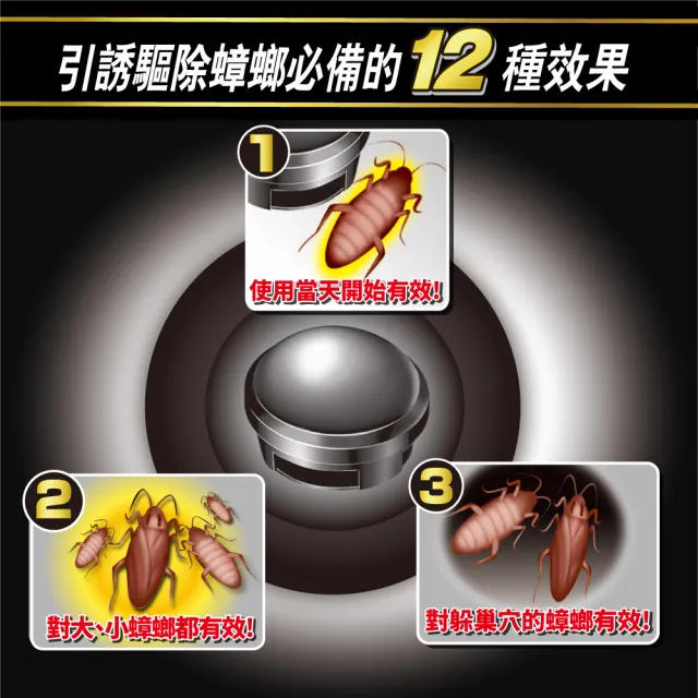 【興家安速】*蟑螂餌劑2gx12入 二件組(小黑帽)