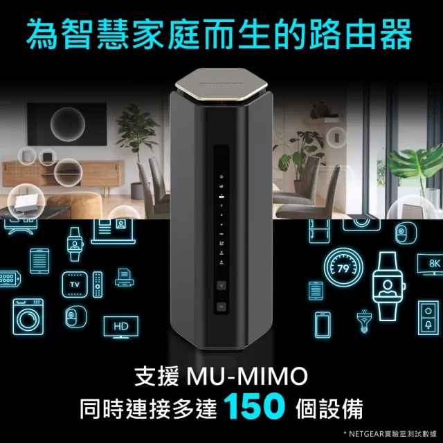 【NETGEAR】夜鷹 NIGHTHAWK RS600 BE18000 10串流 三頻 WiFi 7 分享器/路由器(美國品牌 資安有保障)