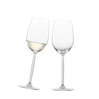 【ZWIESEL GLAS】ZWIESEL GLAS DIVA 紅白酒杯302ml 2入禮盒組(白酒杯/品酒杯/高腳杯/紅白酒杯)
