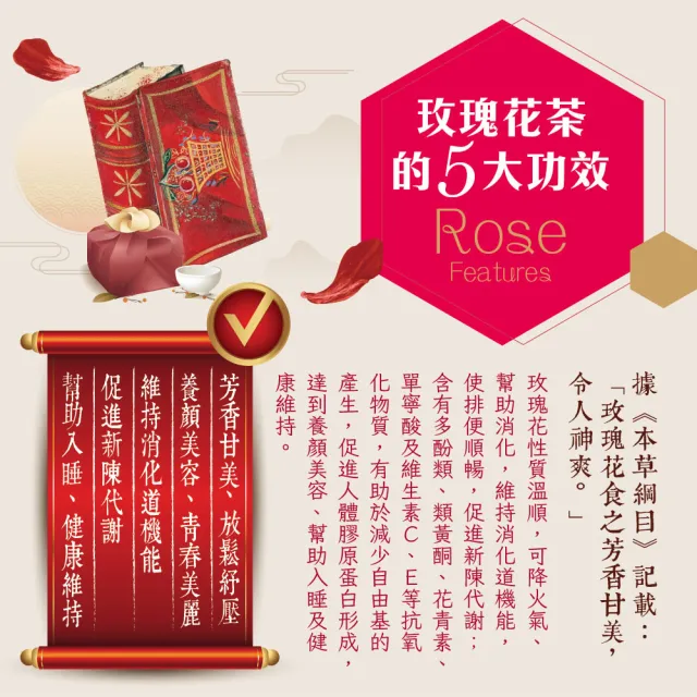 【慢悠仙】神農獎玫瑰花茶 20g 玻璃罐裝 *3(花瓣/可沖40壺/SGS無農藥/伴手禮/無咖啡因無糖/花草茶養生茶)