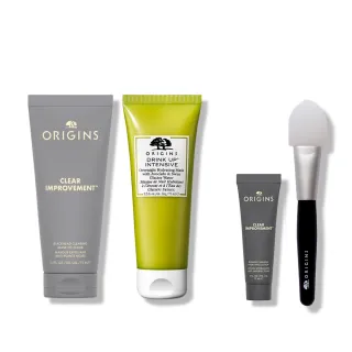 【ORIGINS 品木宣言】零黑粉滋潤面膜組(滋潤面膜75ml+0黑粉面膜75ml)