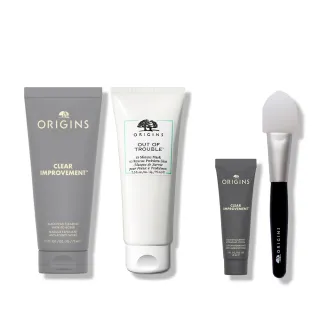 【ORIGINS 品木宣言】零黑粉抗痘面膜組(奇蹟抗痘面膜75ml+0黑粉面膜75ml)
