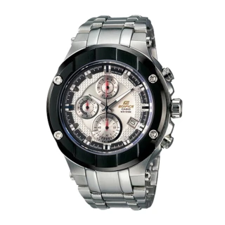 【CASIO 卡西歐 EDFICE系列】日系頂級限量藍寶石鏡面/三眼時尚紳士鐵帶款(EFX-500D-7A)