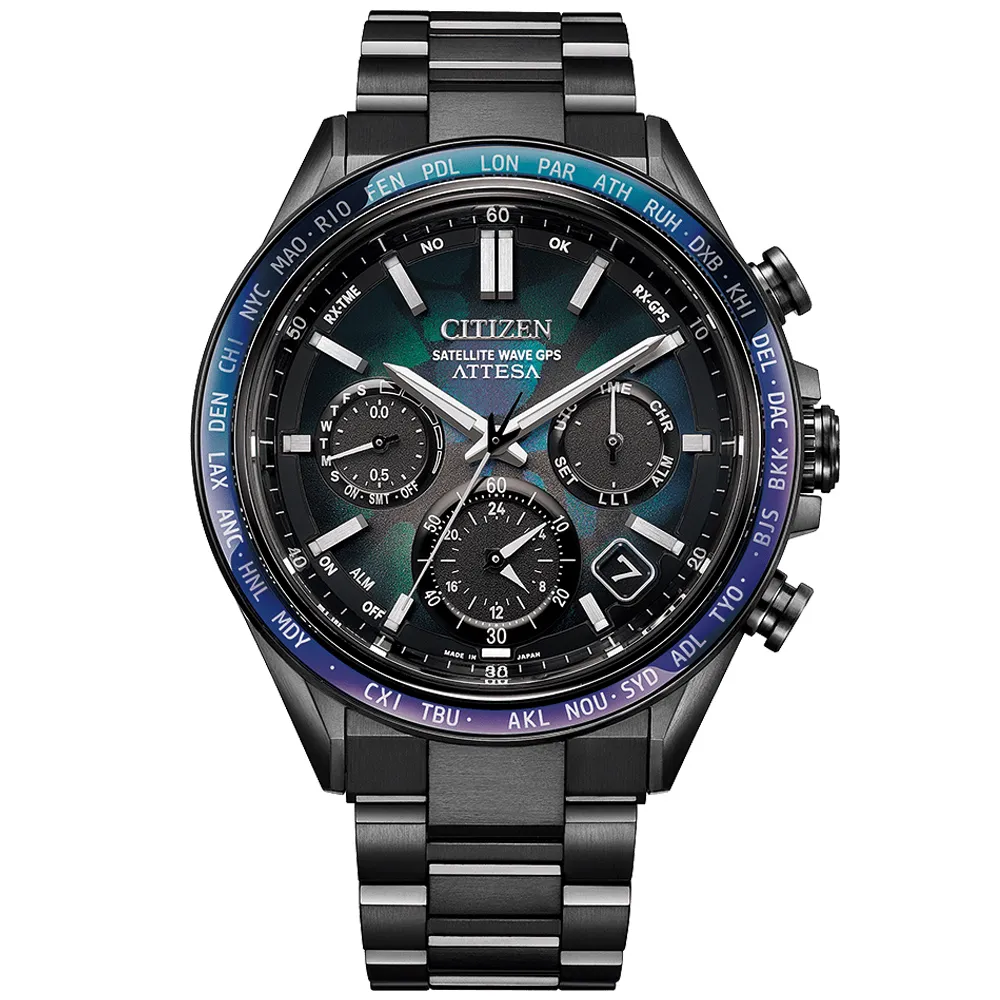 【CITIZEN 星辰】韋禮安廣告款 宇宙幻彩 光動能GPS衛星對時腕錶/44.6mm(CC4057-60E)