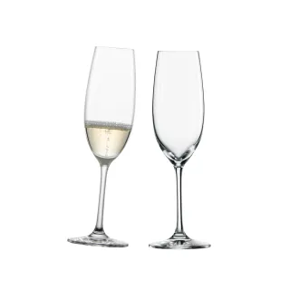 【ZWIESEL GLAS】德國水晶酒杯 Ivento 香檳杯 228ml 2入禮盒組(香檳杯)