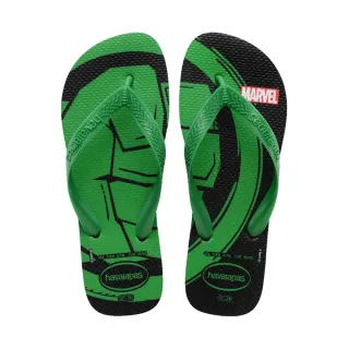 【havaianas 哈瓦仕】拖鞋 男鞋 女鞋 漫威英雄 綠巨人浩克 Top Marvel Logomania 綠 4146953-5579U(哈瓦士)