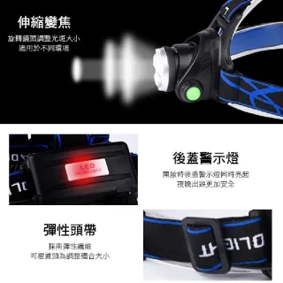 爆亮 L2 強光變焦 IPX4防水頭燈(頭燈 登山頭燈 釣魚頭燈 露營頭燈 工作頭燈 探照燈 照明燈)