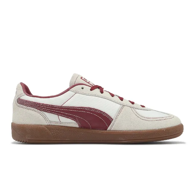 【PUMA】休閒鞋 Palermo OG 男鞋 女鞋 米 紅 復古 麂皮 德訓鞋(383011-14)