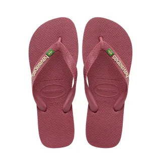 【havaianas 哈瓦仕】拖鞋 男鞋 女鞋 夾腳拖 巴西國旗 Brasil Logo 酒紅色 4110850-9339U(哈瓦士)
