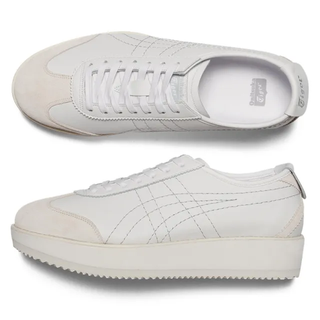 【Onitsuka Tiger】鬼塚虎 白底車線虎爪紋 MEXICO 66 CHUNK 休閒鞋 (1183C389-100)