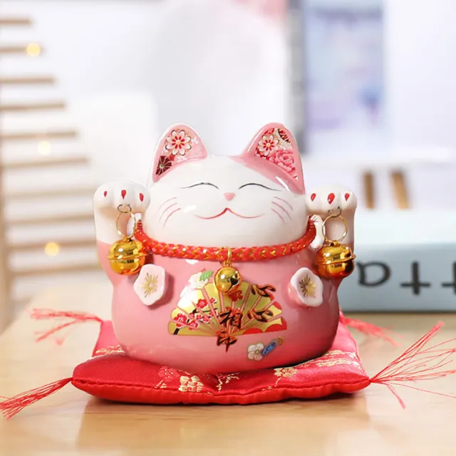【三省堂】招財貓存錢筒 招財貓擺件 陶瓷存錢筒(創意禮品 開運擺飾 開業禮品 居家裝飾 招財貓 日式 撲滿)