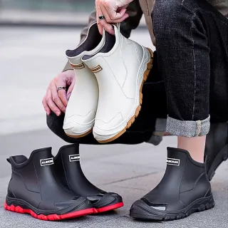 【Alberta】36-48男女款 跟高3cm 短筒雨鞋 防水防滑雨靴 膠鞋 水靴 水鞋 3色