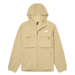 【The North Face 官方旗艦】北面男款卡其色DWR防潑水輕量風衣｜83TLLK5