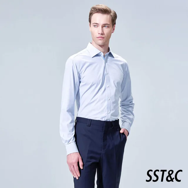 【SST&C ★MOMO獨賣★】男士 素面修身/經典商務長袖襯衫-多款任選(OUT)