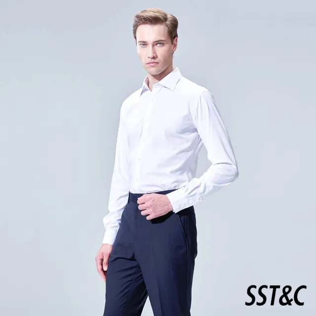 【SST&C ★MOMO獨賣★】男士 素面修身/經典商務長袖襯衫-多款任選(OUT)