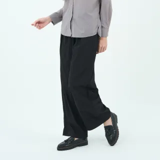 【GIORDANO 佐丹奴】女裝肌理感直筒長褲(66 黑色)