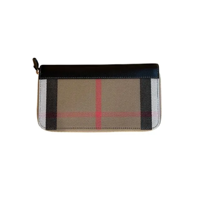 【BURBERRY 巴寶莉】拼色格紋長夾(多色)
