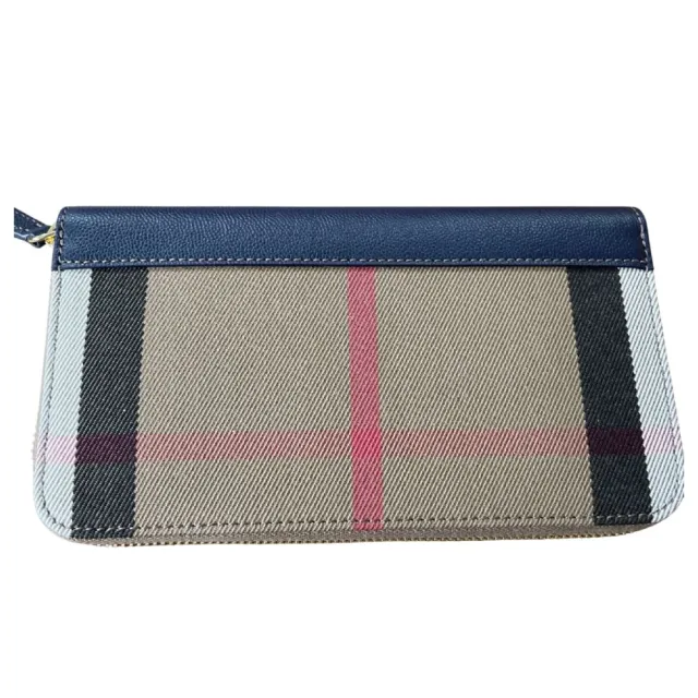 【BURBERRY 巴寶莉】拼色格紋長夾(多色)