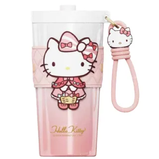 【小禮堂】Sanrio 三麗鷗 不鏽鋼保溫杯附矽膠杯套 650ml 漸層裝扮款 Kitty 大耳狗 酷洛米(平輸品)