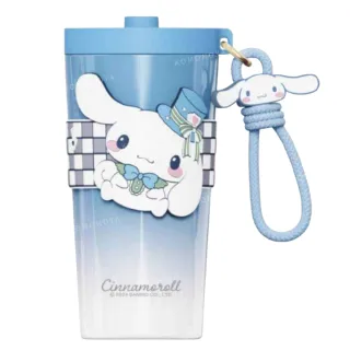 【小禮堂】Sanrio 三麗鷗 不鏽鋼保溫杯附矽膠杯套 650ml 漸層裝扮款 Kitty 大耳狗 酷洛米(平輸品)