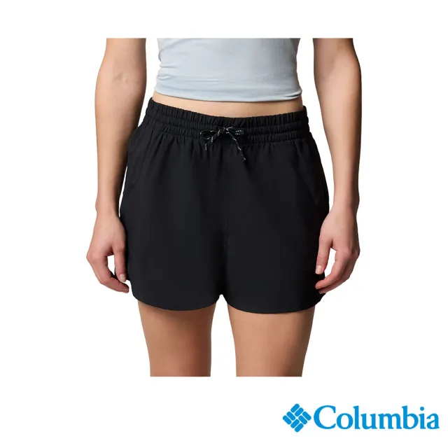 【Columbia 哥倫比亞】女款-防曬UPF50短褲-黑色(UAR49620BK/JS)