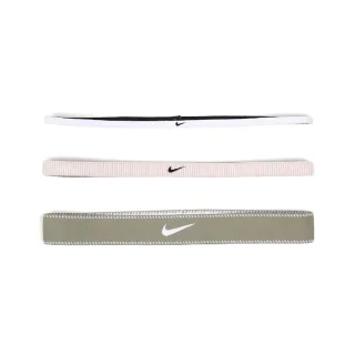 【NIKE 耐吉】頭帶 Flex Headbands 白 粉紅 綠 矽膠止滑 防滑 運動頭帶 寬版 3入裝(N101193367-1OS)