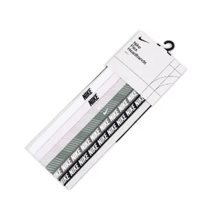 【NIKE 耐吉】頭帶 Flex Headbands 白 粉紅 綠 黑 條紋 止滑 防滑 運動 基本款 6入裝(N101193067-1OS)