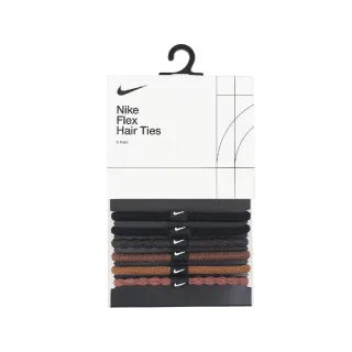 【NIKE 耐吉】髮圈 Flex Hair Ties 黑 棕 咖啡 髮帶 綁頭髮 6入裝(N100919420-5OS)