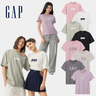 【GAP】男女裝 Logo純棉印花圓領短袖T恤-多款任選(729127&765994)