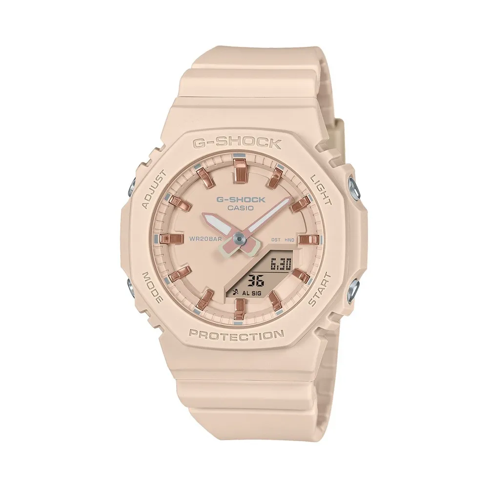 【CASIO 卡西歐】G-SHOCK WOMEN/八角造型系列/40mm/百搭靜白(GMA-P2100M-7A)